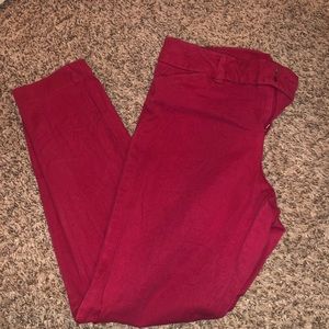 Wine Old Navy Pixie Ankle Pant
